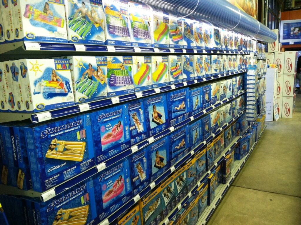 Valley Pool & Spa toy aisle- valley new addition