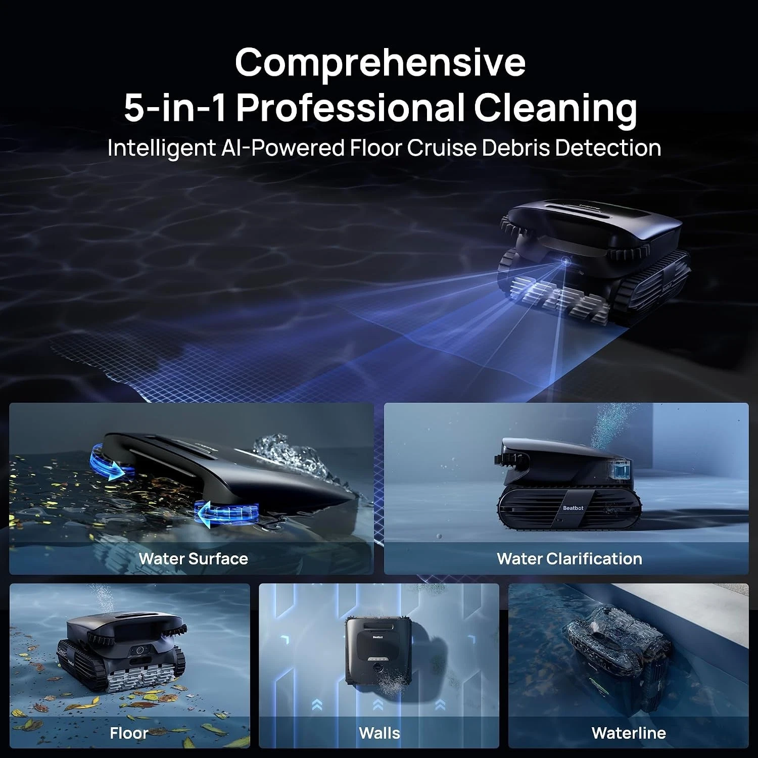 Beatbot P300 Ultra Cordless Robotic Swimming Pool Cleaning Vacuum - Image 3